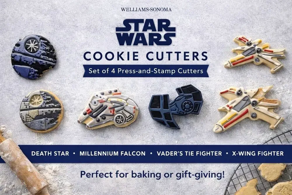 Williams Sonoma Star Wars Cookie Cutters Set of 4 Press & Stamp Ships